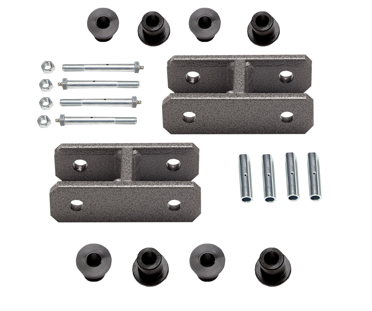 Heavy Duty Greasable Leaf Spring Shackle Kit (0" Lift)