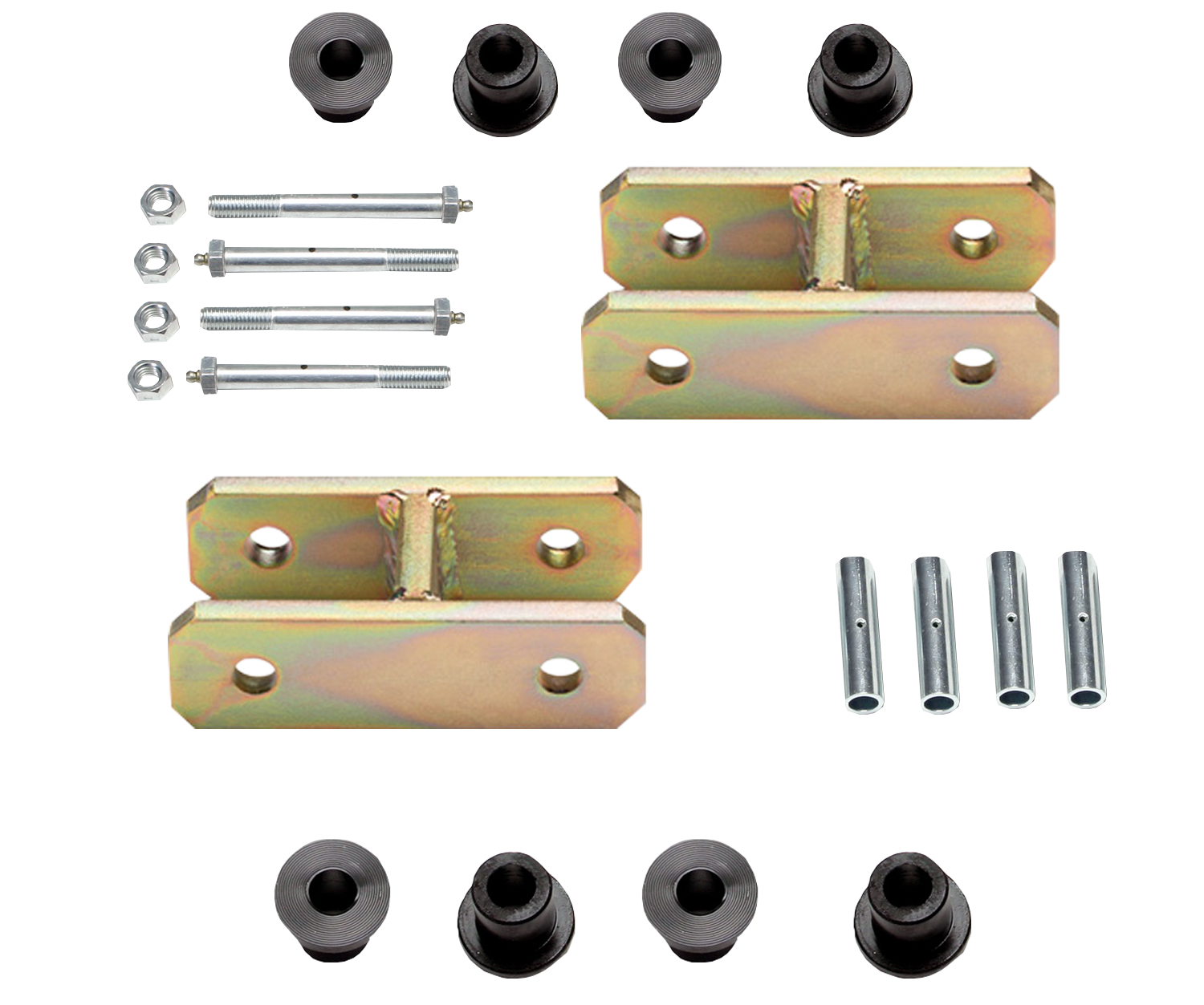 Heavy Duty Greasable Leaf Spring Shackle Kit (0" Lift)
