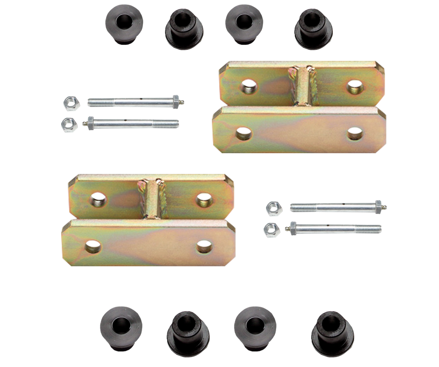 Heavy Duty Greasable Leaf Spring Shackle Kit (0" Lift)