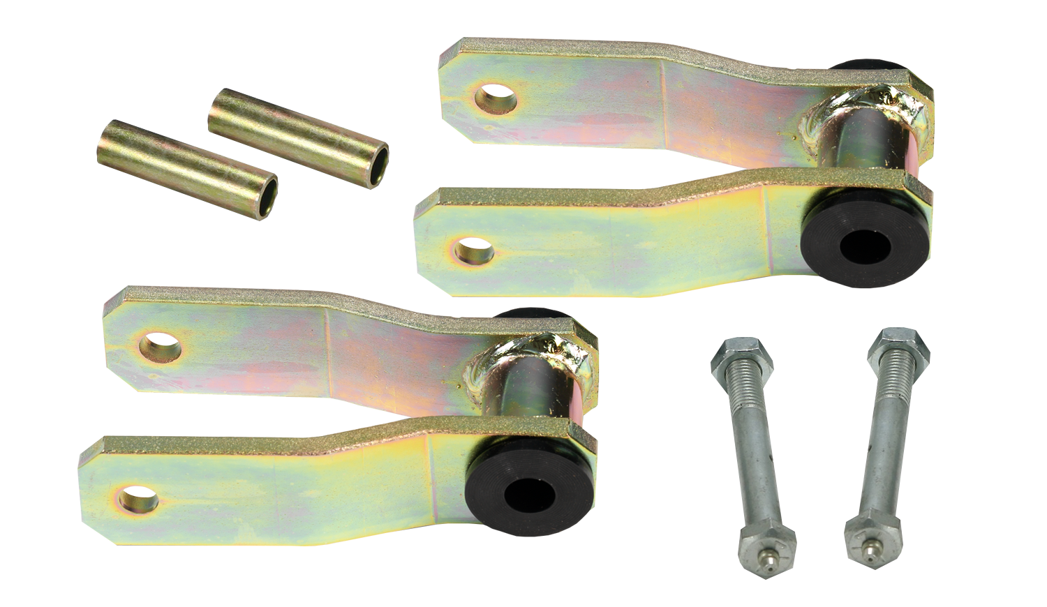 Heavy Duty Greasable Leaf Spring Shackle Kit (0" Lift)