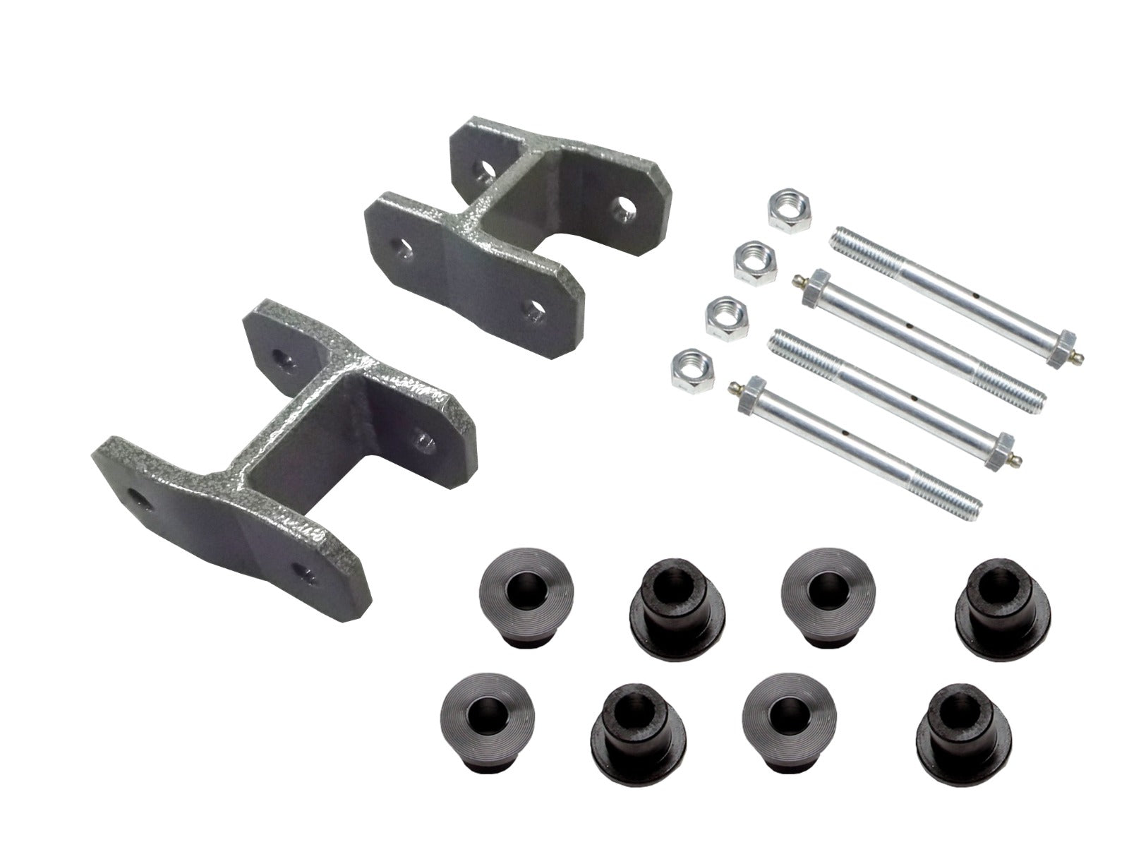 Heavy Duty Greaseable Leaf Spring Shackle Kit (0" Lift)