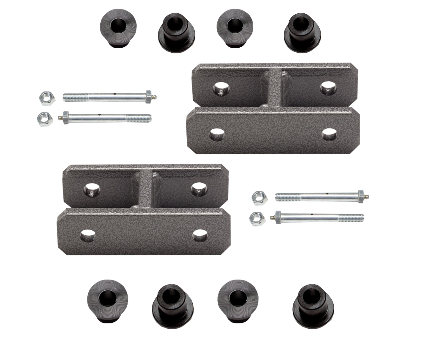 Heavy Duty Greasable Leaf Spring Shackle Kit (0" Lift)