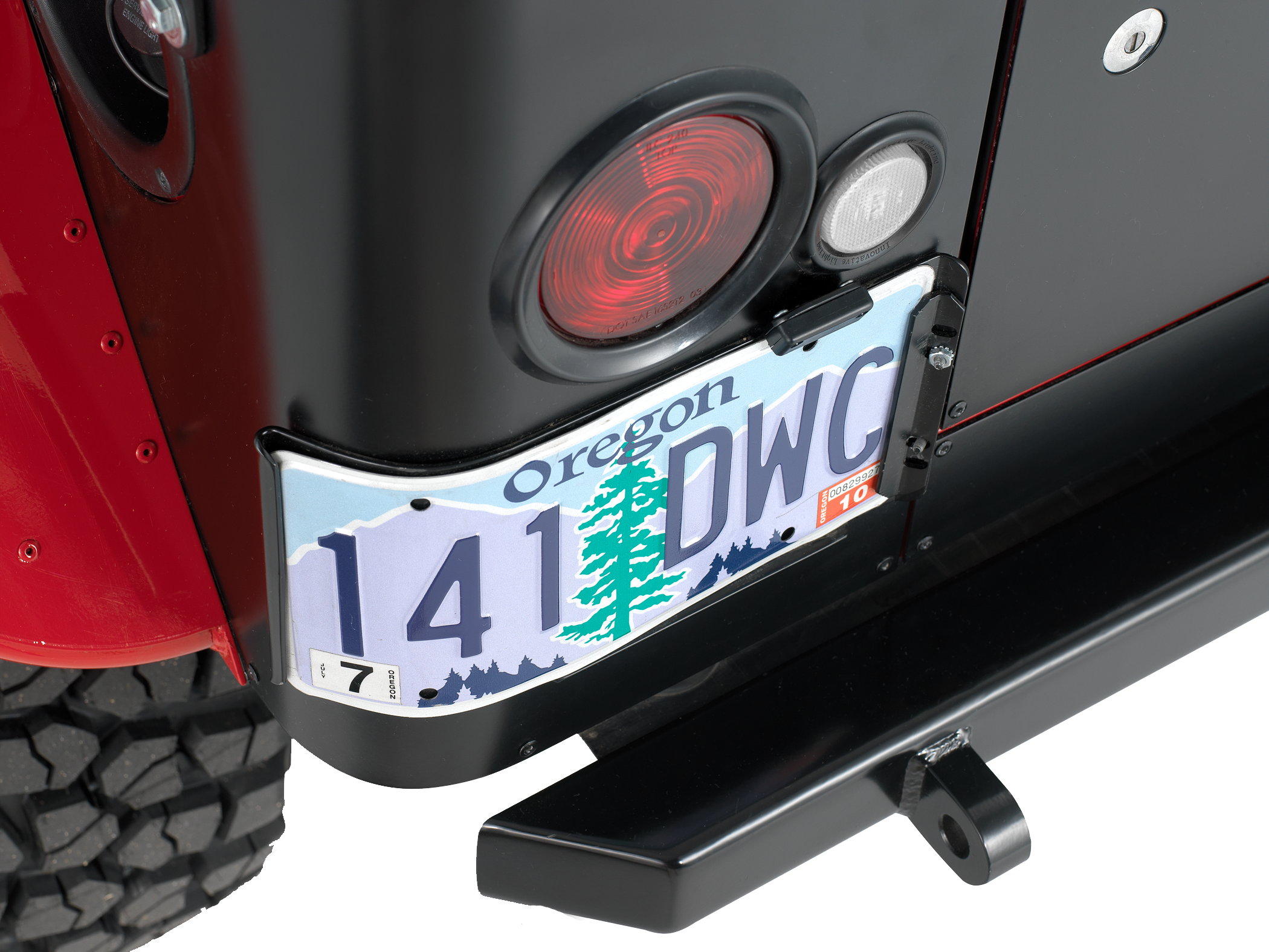 Jeep TJ / LJ Side Mount License Plate Mount w/ Light