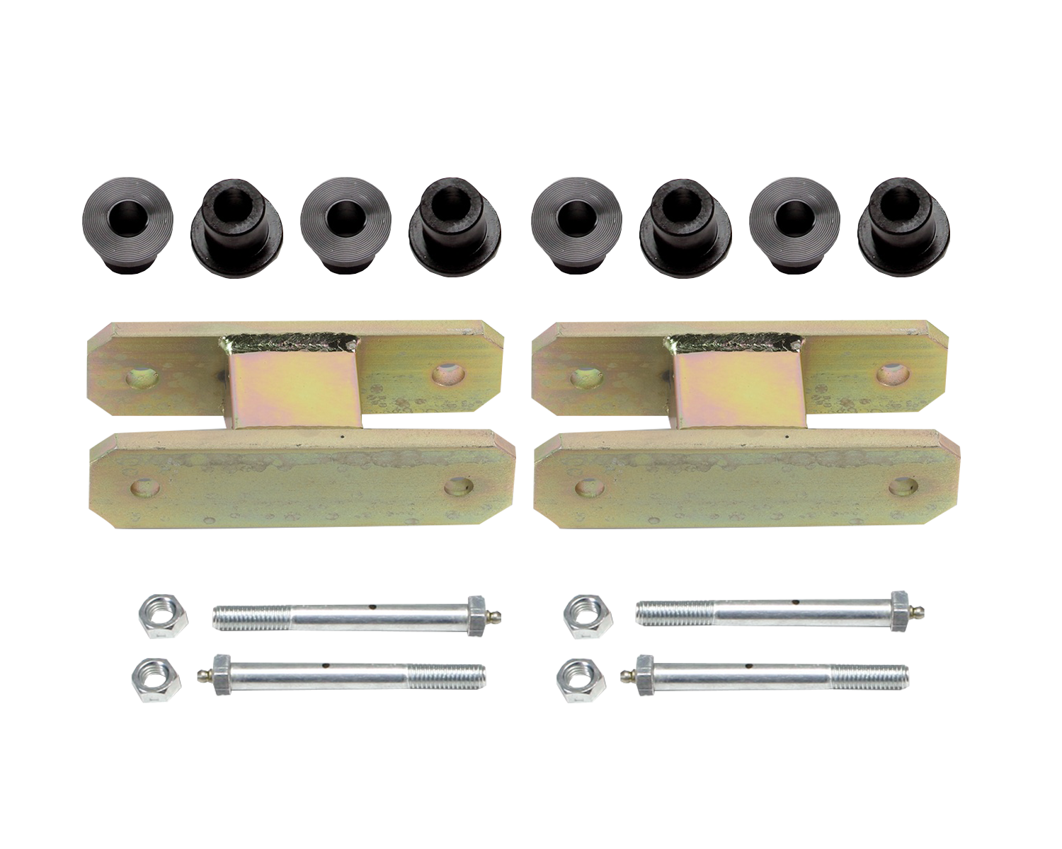Heavy Duty Greasable Leaf Spring Shackle Kit (2" Lift)