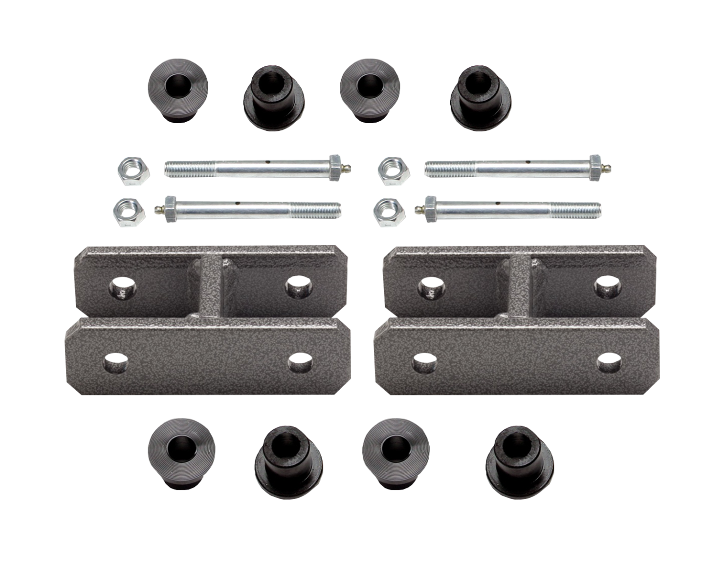 Heavy Duty Greasable Leaf Spring Shackle Kit (0" Lift)