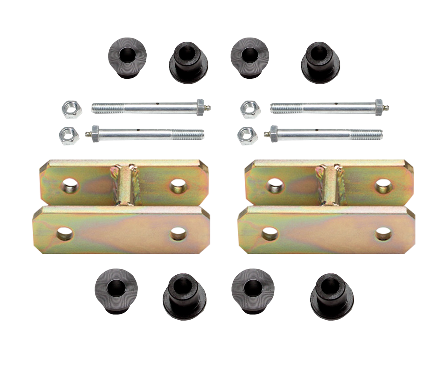 Heavy Duty Greasable Leaf Spring Shackle Kit (0" Lift)