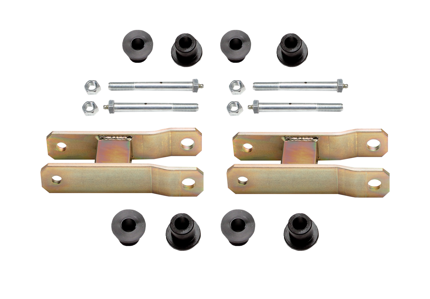 Heavy Duty Greasable Leaf Spring Shackle Kit (2" Lift)
