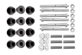 Jeep CJ7 w/ 3" Springs Greaseable Bolt & Bushing Kit for Warrior Shackle Reverse System SR 180-6