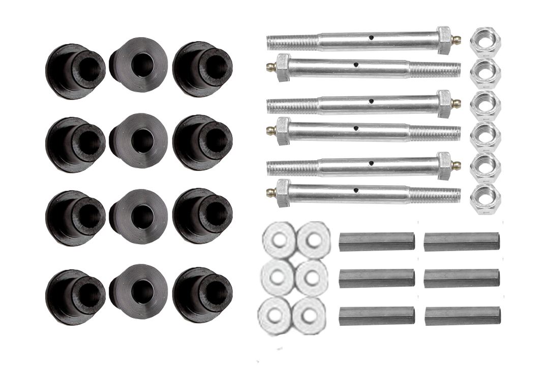 Jeep CJ7 w/ 3" Springs Greaseable Bolt & Bushing Kit for Warrior Shackle Reverse System SR 180-6