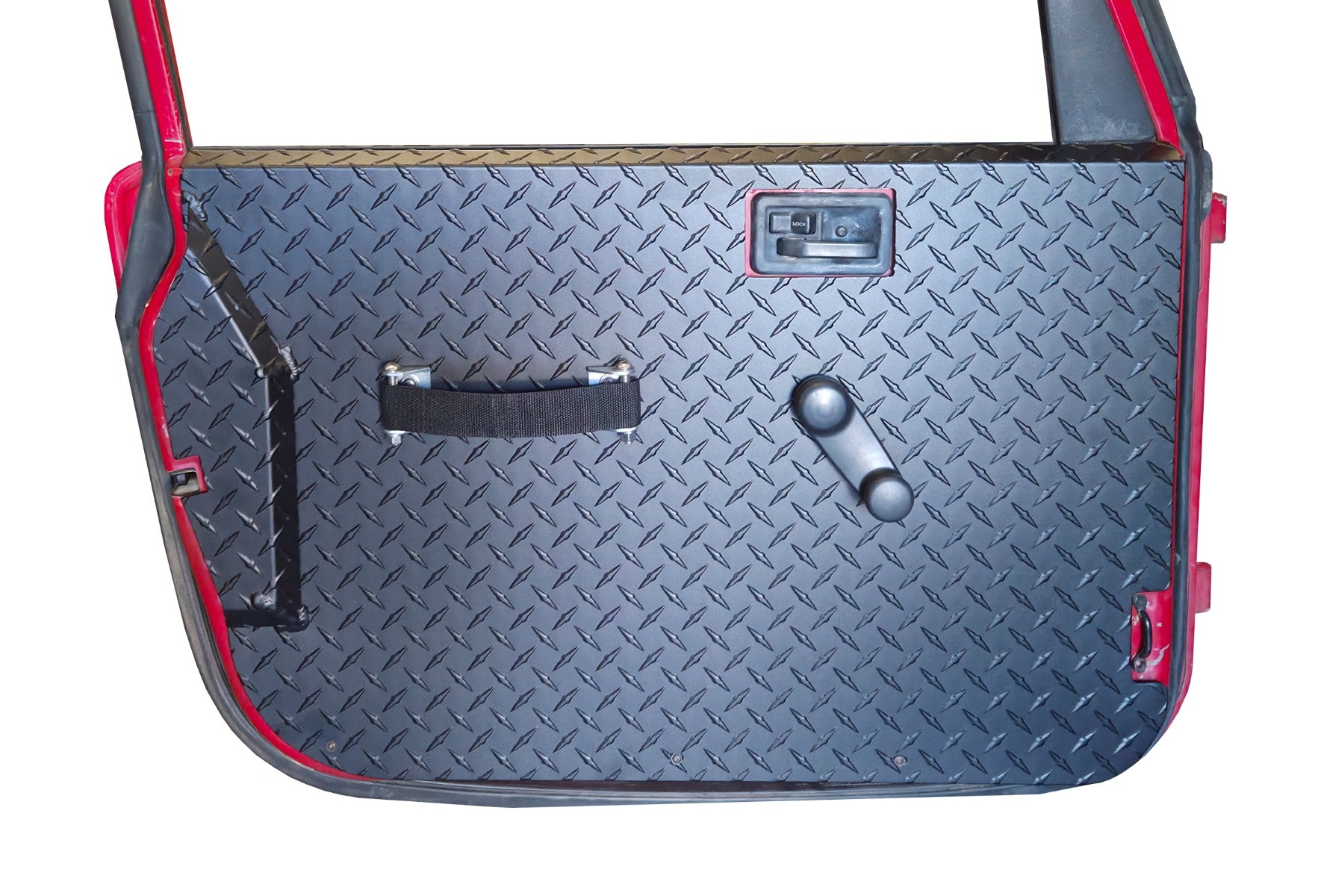 Jeep Wrangler TJ/LJ Interior Door Panels (Full Door) - Black Powder Diamond Tread Aluminum