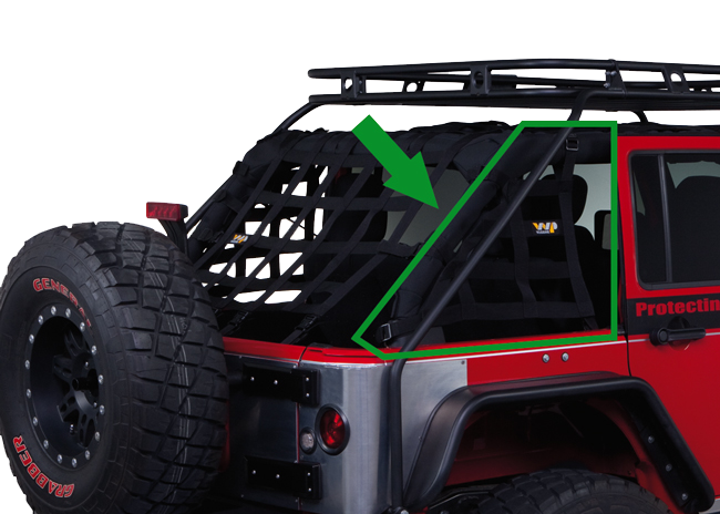 Jeep JKU Side Cage Netting