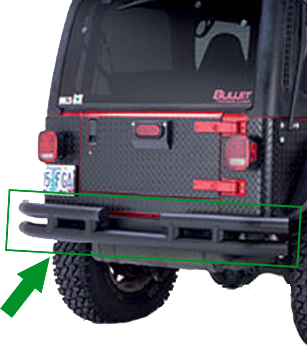 Jeep TJ/LJ Double Tube Rear Bumper