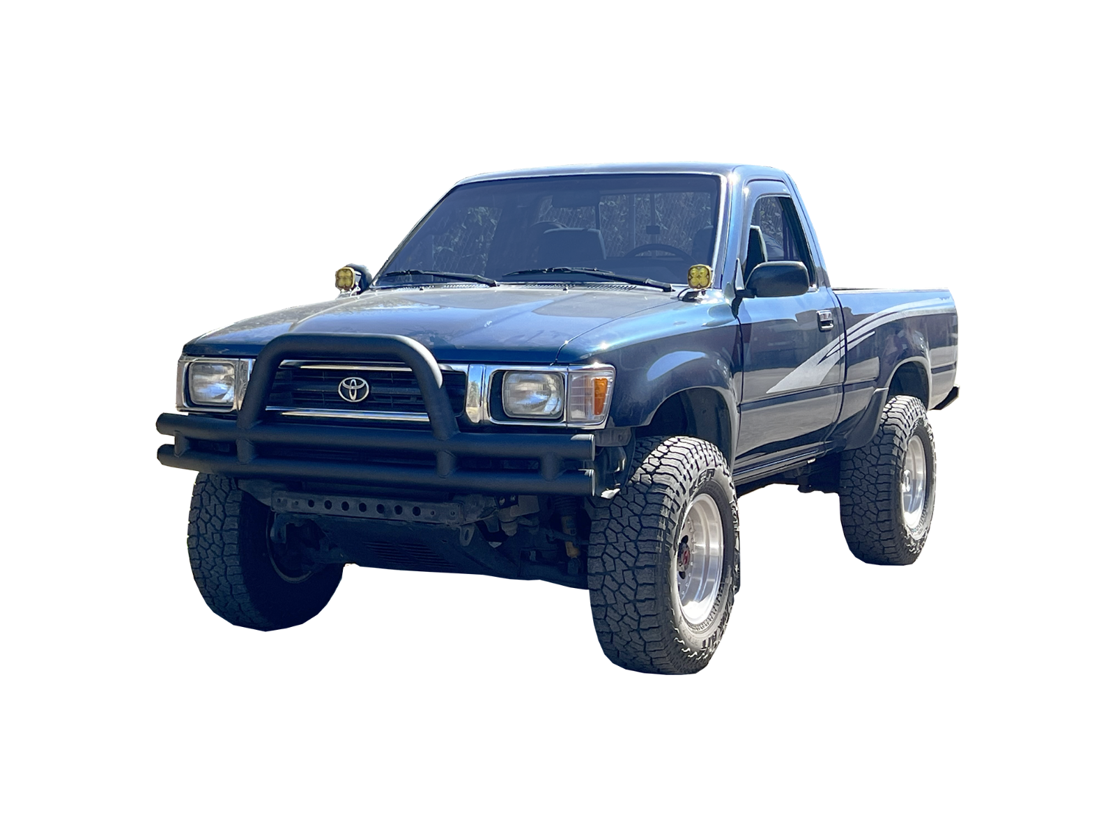 TOYOTA PICKUP / 4RUNNER 3" DOUBLE TUBE FRONT BUMPER W/ BRUSHGUARD