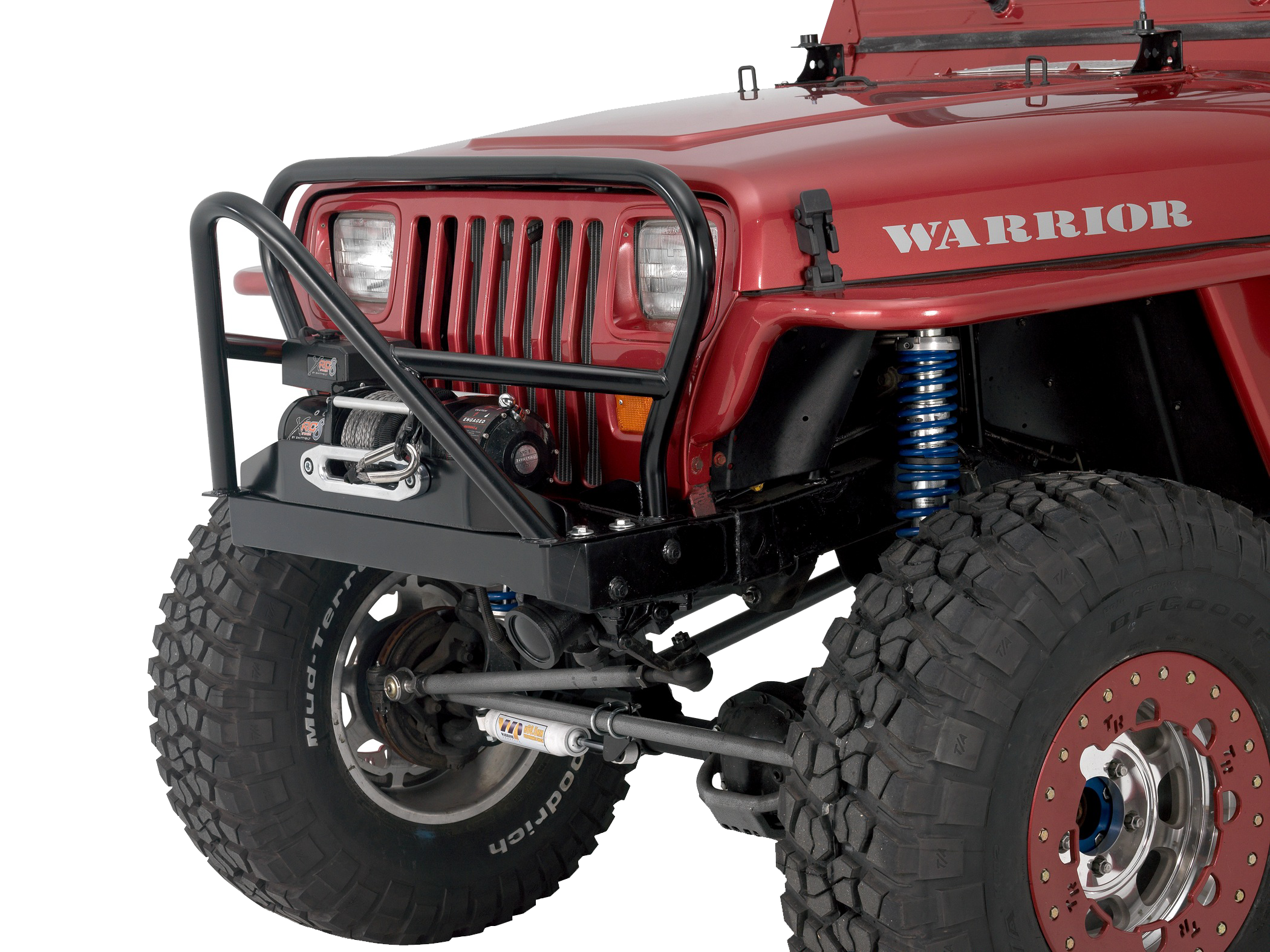 Jeep YJ Winch Plate w/ Grill Hoop & Stinger Brushguard