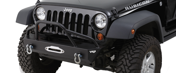Stubby Rock Crawler Front Bumper w/ Pre-Runner Brush Guard