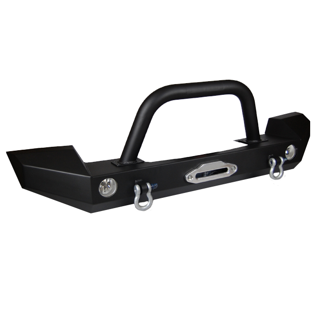 Jeep JK/JKU Full Width Front Winch Bumper w/ 3" Brushguard