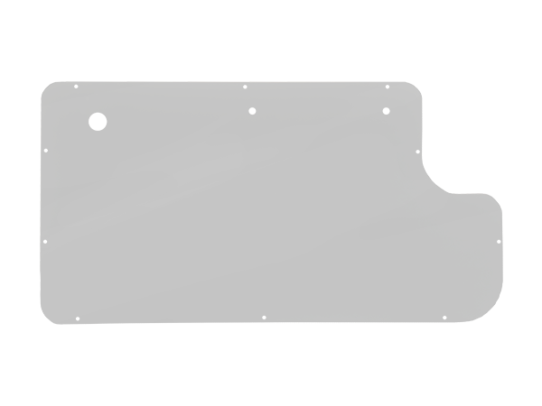 CJ7 INNER DOOR PANEL IN BRUSHED ALUMINUM