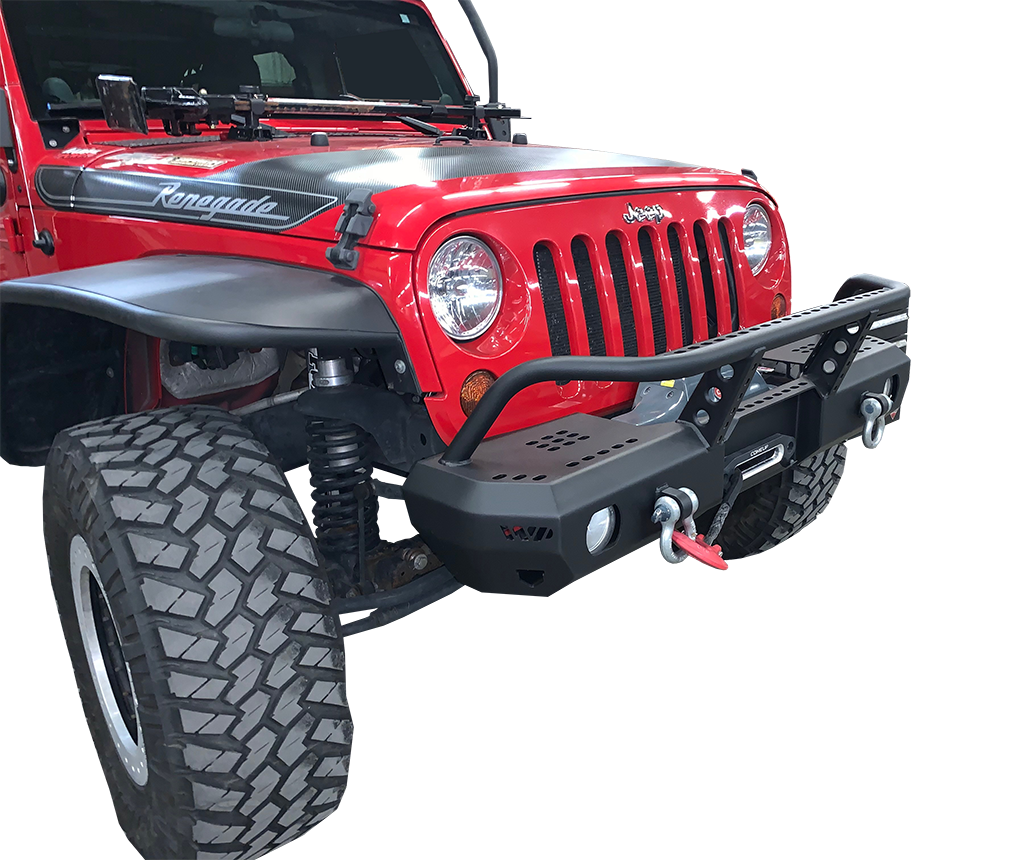 Jeep JK / JKU MOD Series Front Mid-Width Bumper with Brush Guard