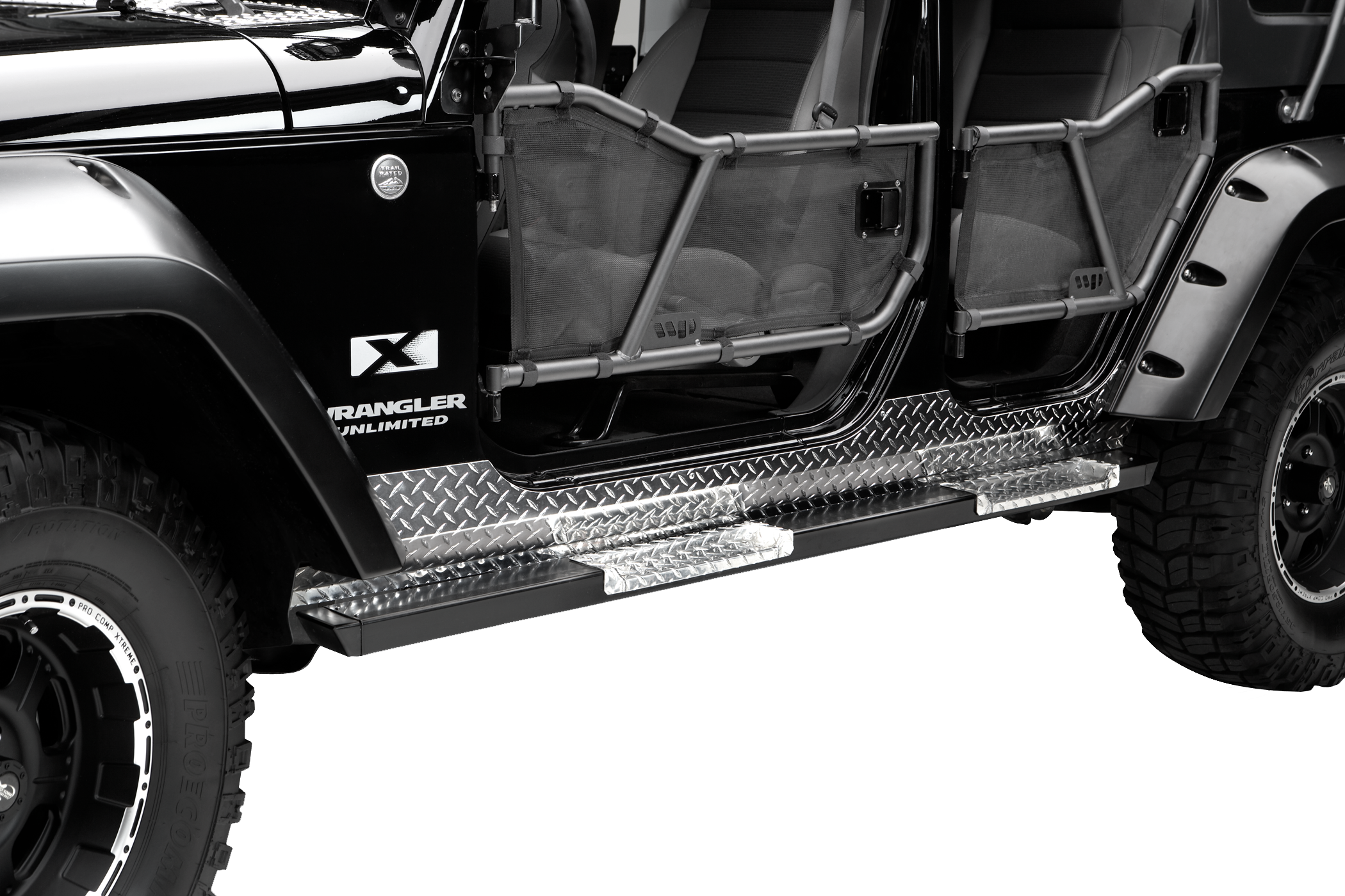 Jeep JKU Rock Bars w/ Diamond Tread Steps