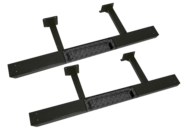 Jeep CJ5 Rock Bars w/ Diamond Tread Step (Black)