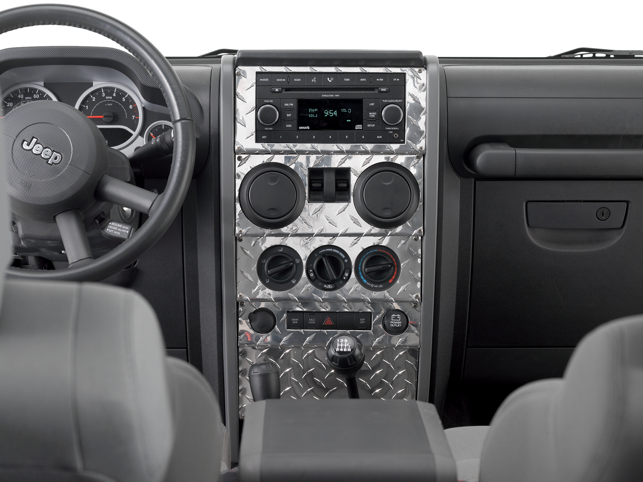 Jeep JK Dash Overlay (Power Windows)