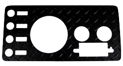 Jeep CJ5/CJ7/CJ8 Dash Panel Overlay w/ Radio Cutout