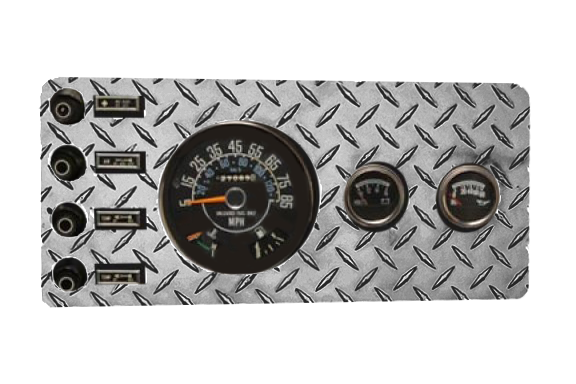 Jeep CJ5/CJ7/CJ8 Dash Panel Overlay w/o Radio Cutout