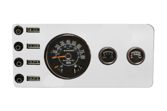 Jeep CJ5/CJ7/CJ8 Dash Panel Overlay w/o Radio Cutout