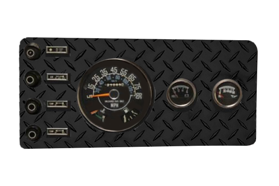 Jeep CJ5/CJ7/CJ8 Dash Panel Overlay w/o Radio Cutout
