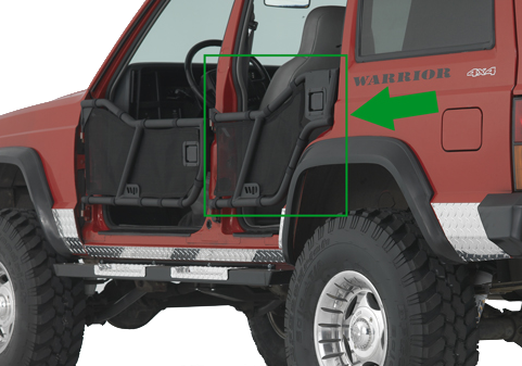 Jeep XJ Rear Adventure Tube Doors (Late Model)