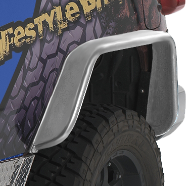 Toyota FJ Cruiser Tube Fender Flares (Rear) - RAW