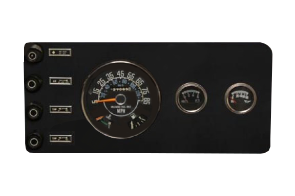 Jeep CJ5/CJ7/CJ8 Dash Panel Overlay w/o Radio Cutout