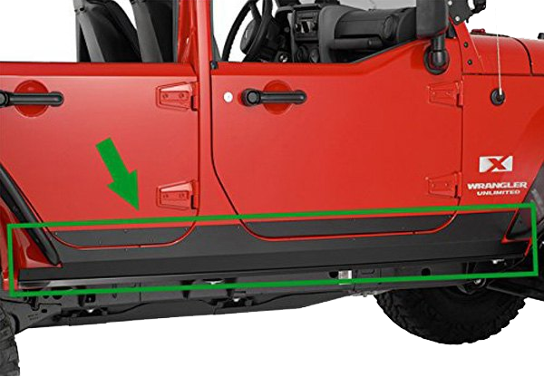 Jeep JKU Under Door Sideplates w/o Cutout (4 Door)
